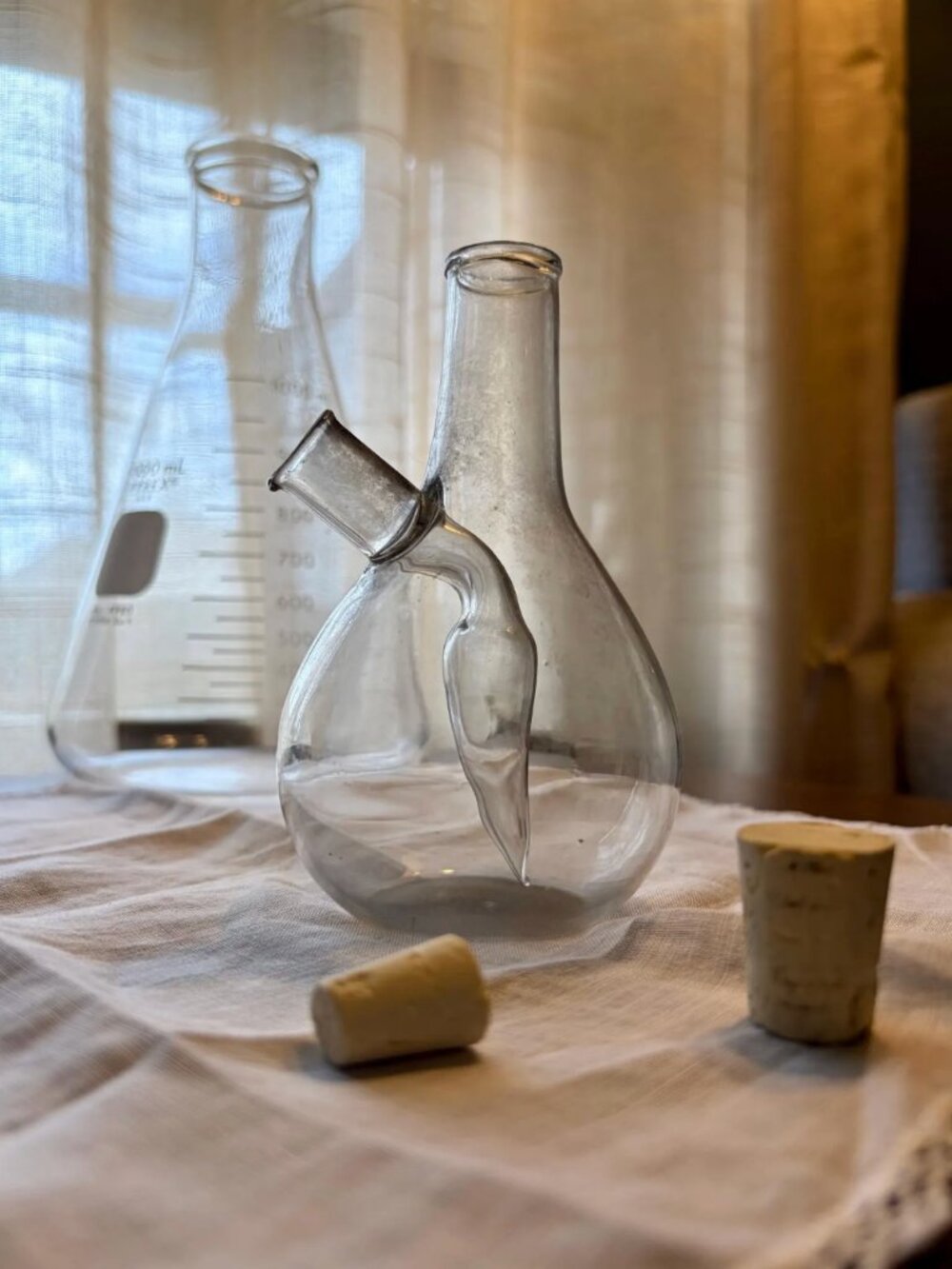 Vintage Hand-Blown Glass Cruet